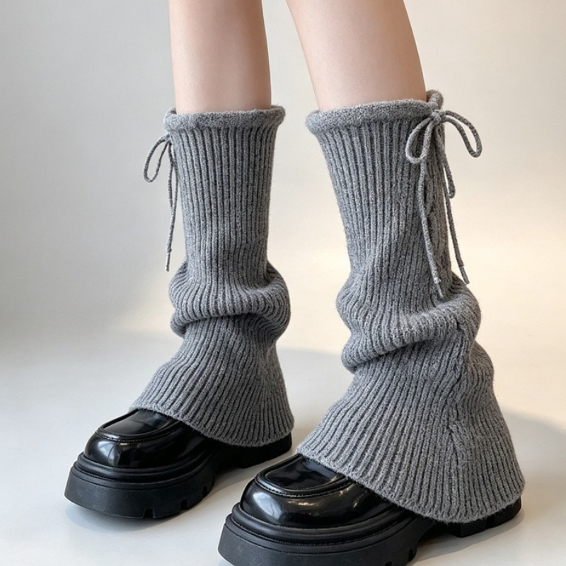 Boot Sock Slouchy - Meias-calças femininas estilo Balletcore com laço