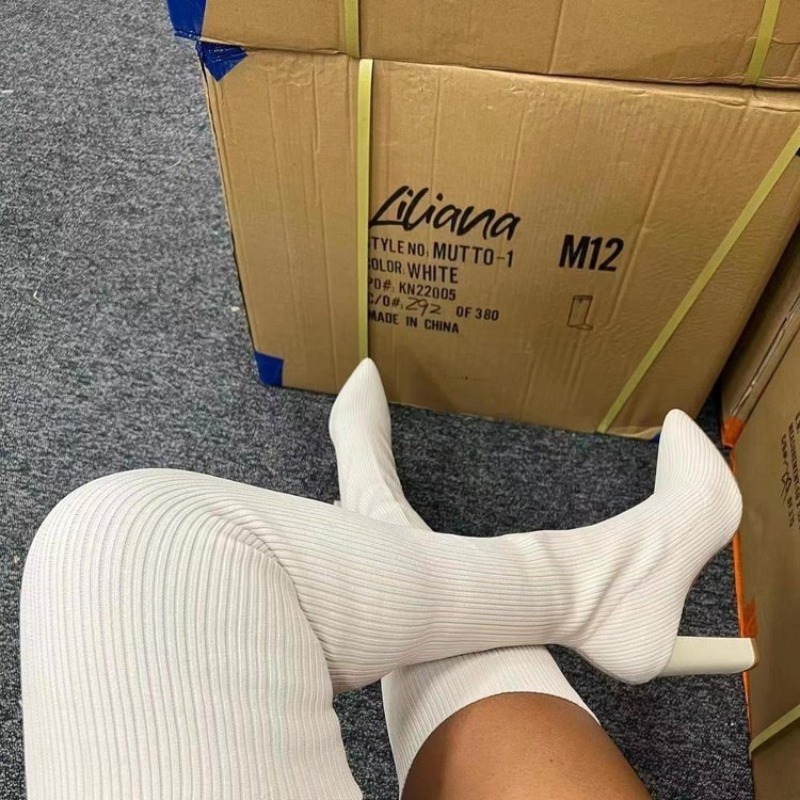 Knee High Sock Women - Botas Femininas Sensuais Acima do Joelho,