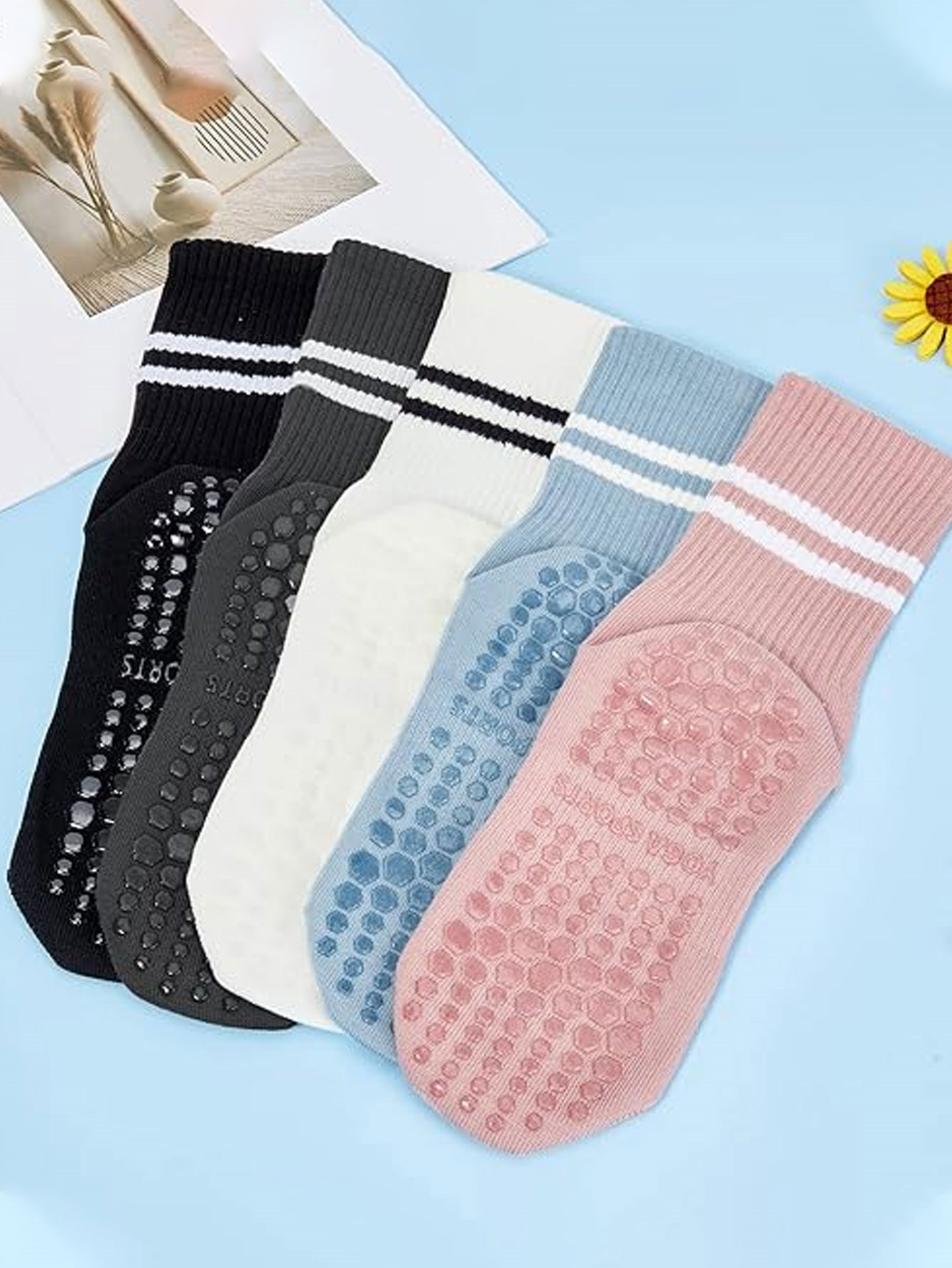 3 Pares de Meias de Yoga, Meia - Grip Sock Yoga avaliação e preço
