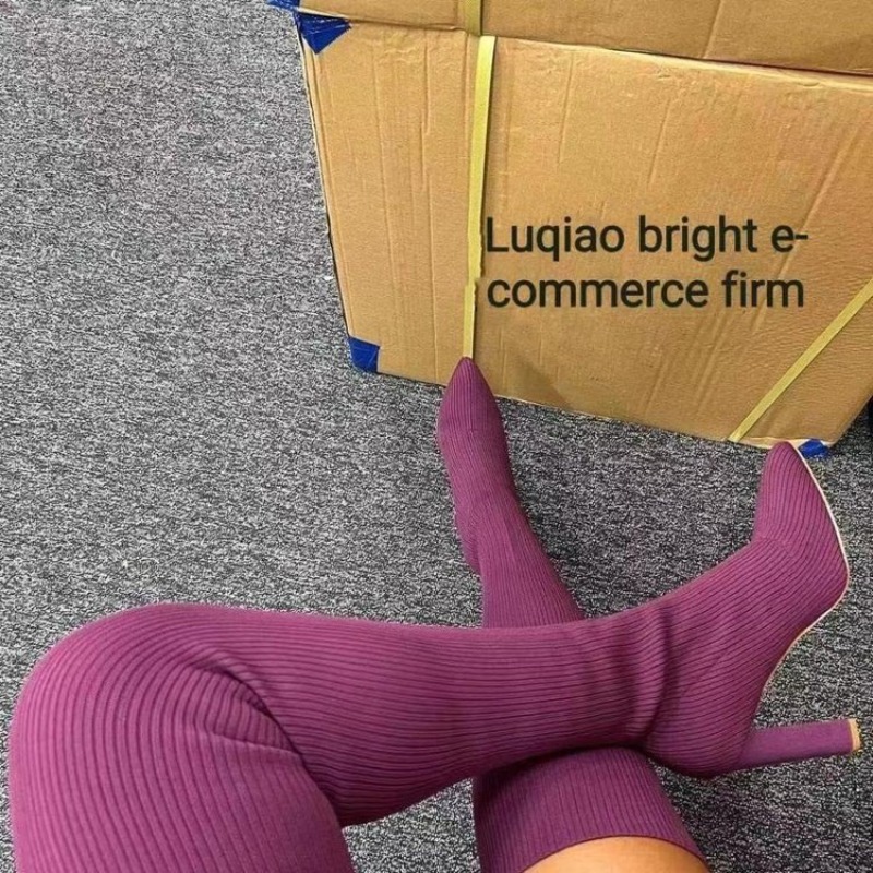 Botas Femininas Sensuais Acima - Knee High Sock Women avaliação e preço