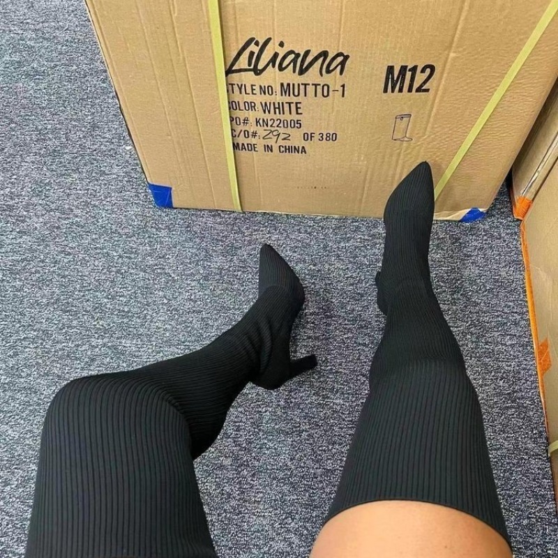 Botas Femininas Sensuais Acima - Knee High Sock Women avaliação e preço