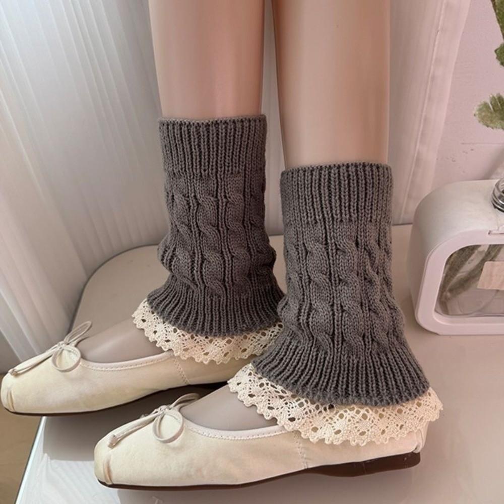 Polainas de malha com bainha d - Boot Sock Slouchy avaliação e preço