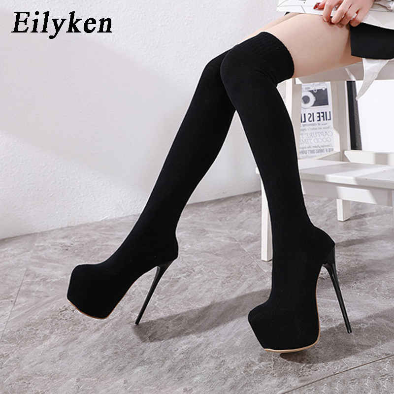 Eilyken 17cm plataforma saltos - Knee High Sock Women avaliação e preço