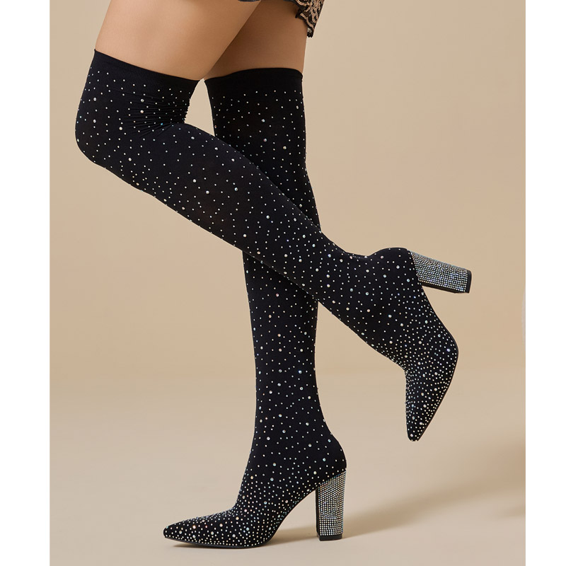 Botas de cano alto Aneikeh Cry - Knee High Sock Women avaliação e preço