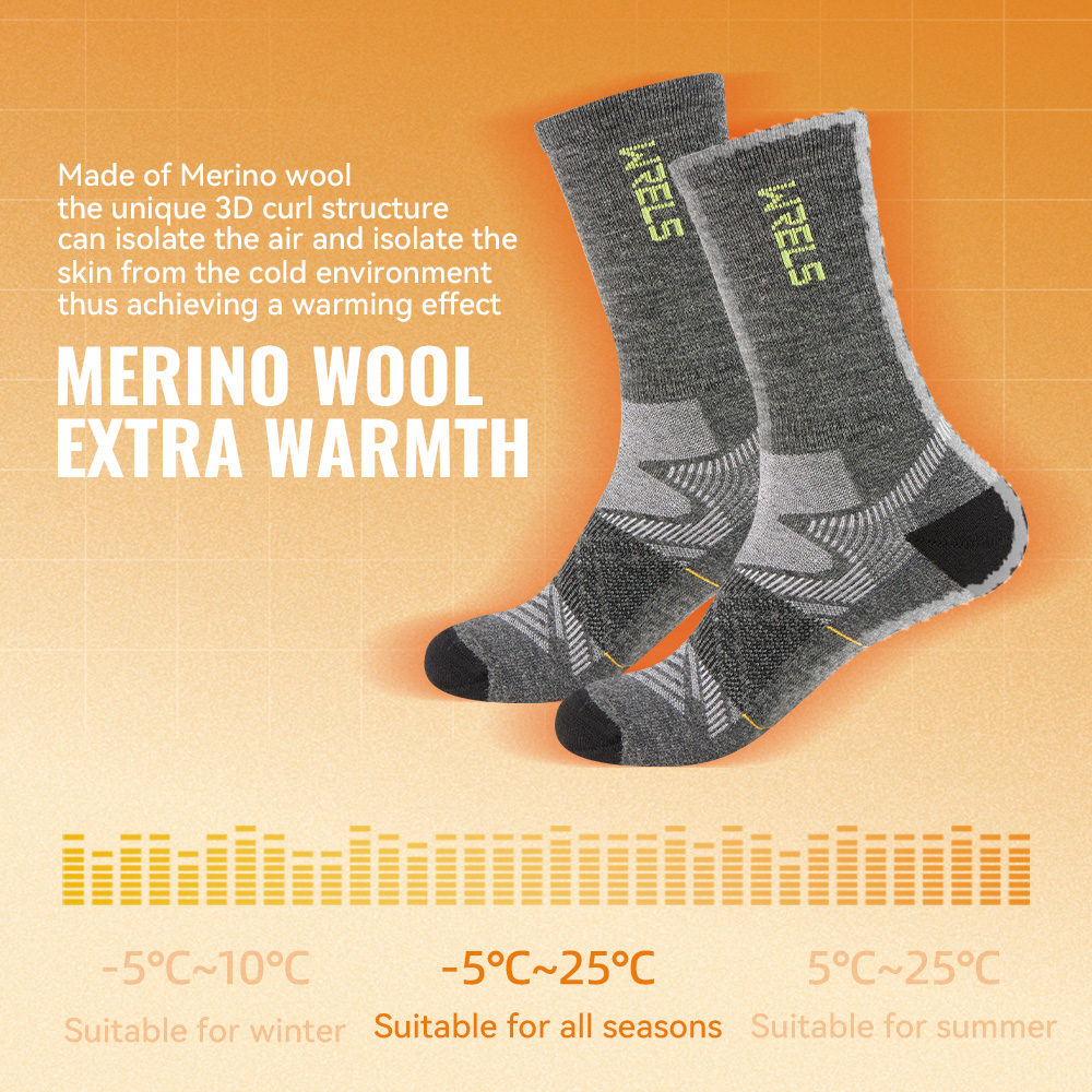 WRELS 1/2/3 Pares de Meias de  - Wool Hiking Sock avaliação e preço