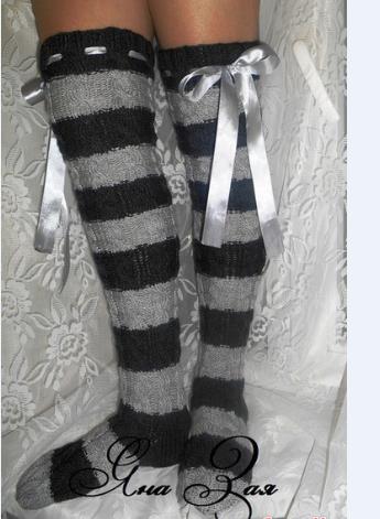 Meias femininas de malha até a - Thigh High Sock Stay Up avaliação e preço